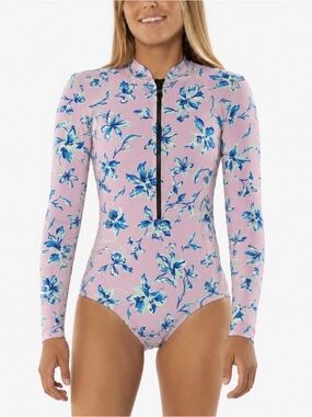 Sisstrevolution 1mm Neoprene Wetsuit Swimsuit Floral Long Sleeve Cheeky Size 10